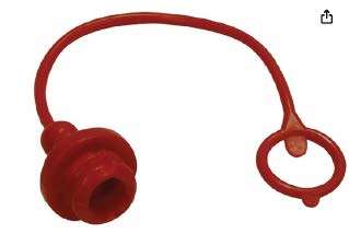 Red Dust Plug For Hydraulic Coupler